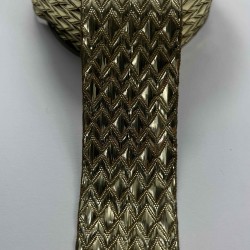 Gold K&uuml;&ccedil;&uuml;k Baklava Simli Şerit Kurdele 1 Metre-LUNAVERA-21