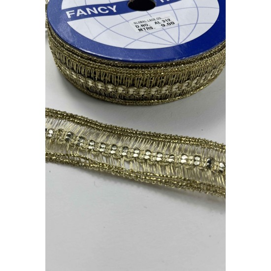 Gold File Lunavera Simli Dekoratif Şerit Kurdele 1 Metre-LUNAVERA-22