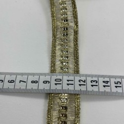 Gold File Lunavera Simli Dekoratif Şerit Kurdele 1 Metre-LUNAVERA-22