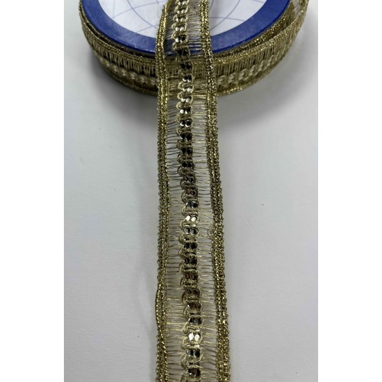 Gold File Lunavera Simli Dekoratif Şerit Kurdele 1 Metre-LUNAVERA-22