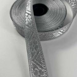 G&uuml;m&uuml;ş &Ccedil;izgi Lunavera Simli Dekoratif Şerit Kurdele 1 Metre-LUNAVERA-4