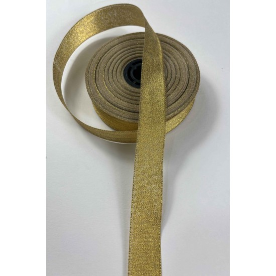 Gold D&uuml;z Lunavera Simli Dekoratif Şerit Kurdele 1 Metre-LUNAVERA-6