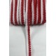Kırmızı Beyaz Lurexia Dekoratif Kenar S&uuml;s&uuml; Şerit &ndash; El İşi S&uuml;sleme Şeridi 1 Metre-LUREXIA-103