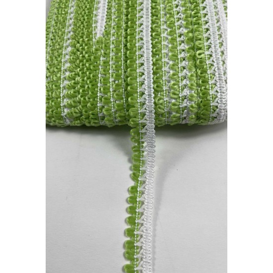 A&ccedil;ık Yeşil Lurexia Dekoratif Kenar S&uuml;s&uuml; Şerit &ndash; El İşi S&uuml;sleme Şeridi 1 Metre-LUREXIA-105