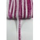 Fuşya Beyaz Lurexia Dekoratif Kenar S&uuml;s&uuml; Şerit &ndash; El İşi S&uuml;sleme Şeridi 1 Metre-LUREXIA-110