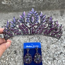 Madeline Gelin Seti – Mor Taç ve Damla Mekik Küpe Takımı, Kına Düğün Aksesuarı-MADELINE-14 Madeline Gelin Seti – Mor Taç ve Damla Mekik Küpe Takımı, Kına Düğün Aksesuarı-MADELINE-14