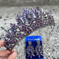 Madeline Gelin Seti – Mor Taç ve Üç Mekik Küpe Takımı, Kına Düğün Aksesuarı-MADELINE-16 Madeline Gelin Seti – Mor Taç ve Üç Mekik Küpe Takımı, Kına Düğün Aksesuarı-MADELINE-16