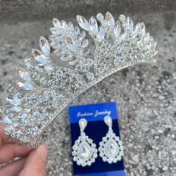 Madeline Gelin Seti – Gümüş Taç ve Damla Mekik Küpe Takımı, Kına Düğün Aksesuarı-MADELINE-21 Madeline Gelin Seti – Gümüş Taç ve Damla Mekik Küpe Takımı, Kına Düğün Aksesuarı-MADELINE-21