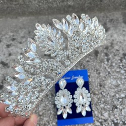 Madeline Gelin Seti – Gümüş Taç ve Üç Mekik Küpe Takımı, Kına Düğün Aksesuarı-MADELINE-22 Madeline Gelin Seti – Gümüş Taç ve Üç Mekik Küpe Takımı, Kına Düğün Aksesuarı-MADELINE-22