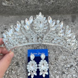 Madeline Gelin Seti – Gümüş Taç ve Üç Mekik Küpe Takımı, Kına Düğün Aksesuarı-MADELINE-22 Madeline Gelin Seti – Gümüş Taç ve Üç Mekik Küpe Takımı, Kına Düğün Aksesuarı-MADELINE-22