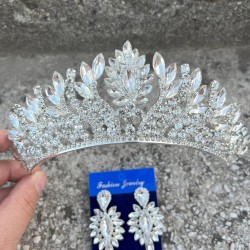 Madeline Gelin Seti – Gümüş Taç ve İnce Mekik Küpe Takımı, Kına Düğün Aksesuarı-MADELINE-23 Madeline Gelin Seti – Gümüş Taç ve İnce Mekik Küpe Takımı, Kına Düğün Aksesuarı-MADELINE-23