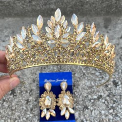 Madeline Gelin Seti – Gold Taç ve Üç Mekik Küpe Takımı, Kına Düğün Aksesuarı-MADELINE-30 Madeline Gelin Seti – Gold Taç ve Üç Mekik Küpe Takımı, Kına Düğün Aksesuarı-MADELINE-30