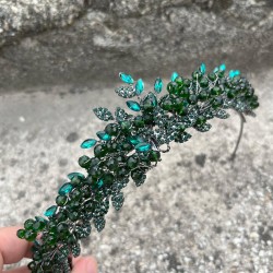 Michaelle Yeşil Gelin Kına Tacı Özel Gün Aksesuar Kadın Taç Saç Aksesuarı-MICHAELLE-2 Michaelle Yeşil Gelin Kına Tacı Özel Gün Aksesuar Kadın Taç Saç Aksesuarı-MICHAELLE-2