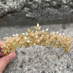 Michaelle Gold Gelin Kına Tacı Özel Gün Aksesuar Kadın Taç Saç Aksesuarı-MICHAELLE-4 Michaelle Gold Gelin Kına Tacı Özel Gün Aksesuar Kadın Taç Saç Aksesuarı-MICHAELLE-4