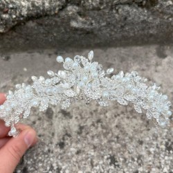 Michaelle Gümüş Gelin Kına Tacı Özel Gün Aksesuar Kadın Taç Saç Aksesuarı-MICHAELLE-6 Michaelle Gümüş Gelin Kına Tacı Özel Gün Aksesuar Kadın Taç Saç Aksesuarı-MICHAELLE-6