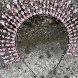 Michelle Pembe Gelin Kına Tacı Özel Gün Aksesuar Kadın Taç Saç Aksesuarı-MICHELLE-1 Michelle Pembe Gelin Kına Tacı Özel Gün Aksesuar Kadın Taç Saç Aksesuarı-MICHELLE-1