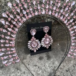 Michaelle Pembe Gelin Kına Tacı Özel Gün Aksesuar Kadın Taç Ve Geniş Mekik Küpe Takımı-MICHELLE-10 Michaelle Pembe Gelin Kına Tacı Özel Gün Aksesuar Kadın Taç Ve Geniş Mekik Küpe Takımı-MICHELLE-10