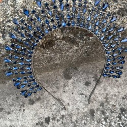 Michelle Lacivert Gelin Kına Tacı Özel Gün Aksesuar Kadın Taç Saç Aksesuarı-MICHELLE-2 Michelle Lacivert Gelin Kına Tacı Özel Gün Aksesuar Kadın Taç Saç Aksesuarı-MICHELLE-2