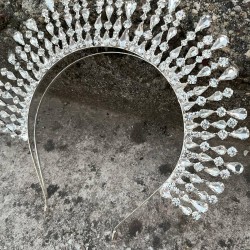 Michelle Gümüş Gelin Kına Tacı Özel Gün Aksesuar Kadın Taç Saç Aksesuarı-MICHELLE-6 Michelle Gümüş Gelin Kına Tacı Özel Gün Aksesuar Kadın Taç Saç Aksesuarı-MICHELLE-6