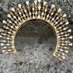 Michelle Gold Gelin Kına Tacı Özel Gün Aksesuar Kadın Taç Saç Aksesuarı-MICHELLE-7 Michelle Gold Gelin Kına Tacı Özel Gün Aksesuar Kadın Taç Saç Aksesuarı-MICHELLE-7