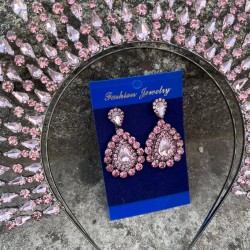 Michaelle Pembe Gelin Kına Tacı Özel Gün Aksesuar Kadın Taç Ve Damla Mekik Küpe Takımı-MICHELLE-8 Michaelle Pembe Gelin Kına Tacı Özel Gün Aksesuar Kadın Taç Ve Damla Mekik Küpe Takımı-MICHELLE-8