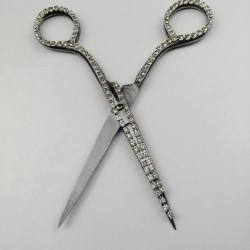 Gümüş Rengi Taşlı Söz-Nişan Makası-MKS-1013