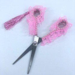 Pembe Püsküllü Söz Nişan Makası-MKS-1014