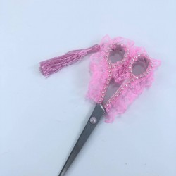 Pembe Püsküllü Söz Nişan Makası-MKS-1014