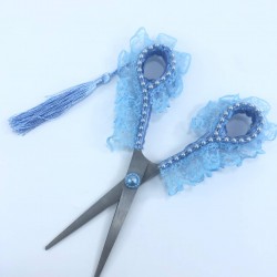 Turkuaz Püsküllü Söz Nişan Makası-MKS-1015