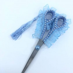 Turkuaz Püsküllü Söz Nişan Makası-MKS-1015