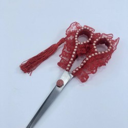 Kırmızı Püsküllü Söz Nişan Makası-MKS-1016