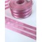 Pembe Üç Çizgi Saten Süsleme Kurdelesi-MKUR-1002