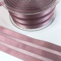 Gül Kurusu Üç Çizgi Saten Süsleme Kurdelesi-MKUR-1006