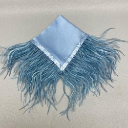 Mavi Tüylü Gelin Halay Mendili-MND-108