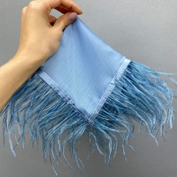 Mavi Tüylü Gelin Halay Mendili-MND-108