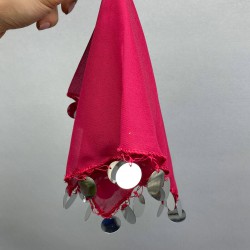 Koyu Bordo Pullu Lüx Halay Mendili-MND-110