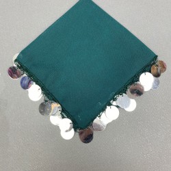 Yeşil Pullu Lüx Halay Mendili-MND-111