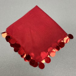 Kırmızı Pullu Lüx Halay Mendili-MND-116