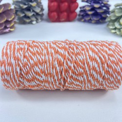 Turuncu Beyaz Rengarenk Marteniçka Süsleme Paketleme İpi 10 Metre-MTIP-1001