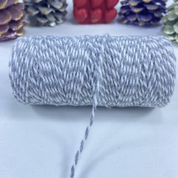 Gri Beyaz Rengarenk Marteniçka Süsleme Paketleme İpi 10 Metre-MTIP-1002