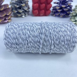 Gri Beyaz Rengarenk Marteniçka Süsleme Paketleme İpi 10 Metre-MTIP-1002