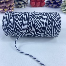 Siyah Beyaz Rengarenk Marteniçka Süsleme Paketleme İpi 10 Metre-MTIP-1003
