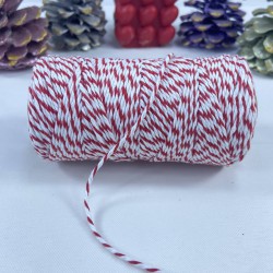 Kırmızı Beyaz Rengarenk Marteniçka Süsleme Paketleme İpi 10 Metre-MTIP-1004