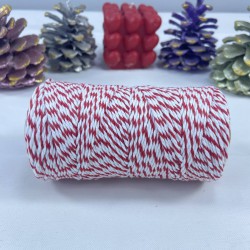 Kırmızı Beyaz Rengarenk Marteniçka Süsleme Paketleme İpi 10 Metre-MTIP-1004