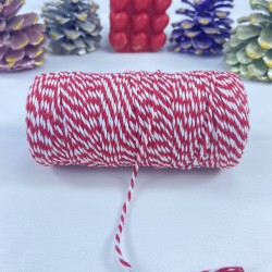Beyaz Kırmızı Rengarenk Marteniçka Süsleme Paketleme İpi 10 Metre-MTIP-1005