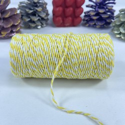Sarı Beyaz Rengarenk Marteniçka Süsleme Paketleme İpi 10 Metre-MTIP-1006