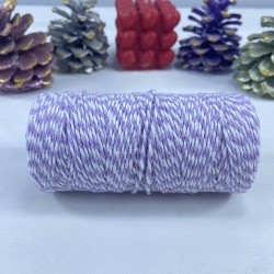 Lila Beyaz Rengarenk Marteniçka Süsleme Paketleme İpi 10 Metre-MTIP-1007
