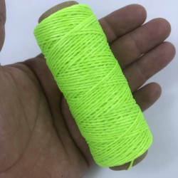 Neon Yeşil Mumlu İp 10 Metre-MUM-1025