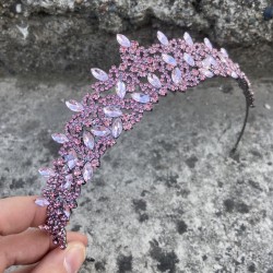 Clara Pembe Gelin Kına Tacı Özel Gün Aksesuar Kadın Taç Saç Aksesuarı-NEWTAC-2 Clara Pembe Gelin Kına Tacı Özel Gün Aksesuar Kadın Taç Saç Aksesuarı-NEWTAC-2