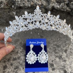Clara Gümüş Gelin Kına Tacı Özel Gün Aksesuar Kadın Taç Ve Damla Mekik Küpe Takımı-NEWTAC-20 Clara Gümüş Gelin Kına Tacı Özel Gün Aksesuar Kadın Taç Ve Damla Mekik Küpe Takımı-NEWTAC-20
